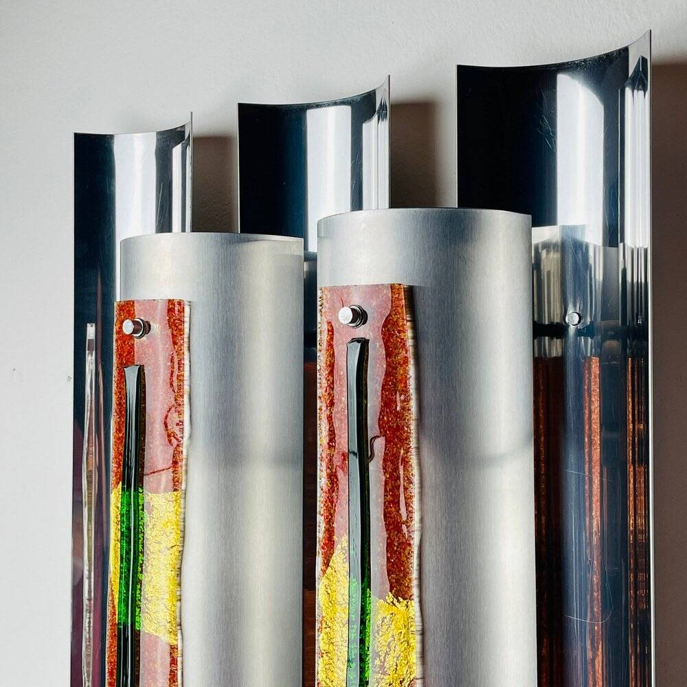 Large wall lamp by Angelo Brotto for Esperia, Italy, 1970s.