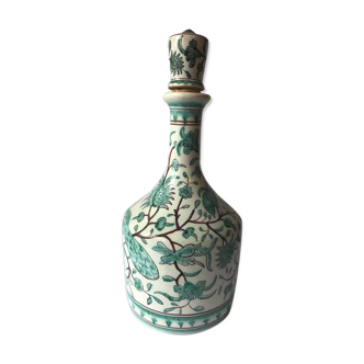 Portuguese painted ceramic bottle