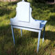 Former hairdresser - blue painted wood toilet table