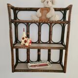Vintage rattan shelf