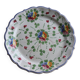 Large painted ceramic flowered dish Italy