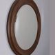 ROUND VINTAGE WOODEN WALL MIRROR FROM THE 1960S, ITALIAN DESIGN  CONDITION: