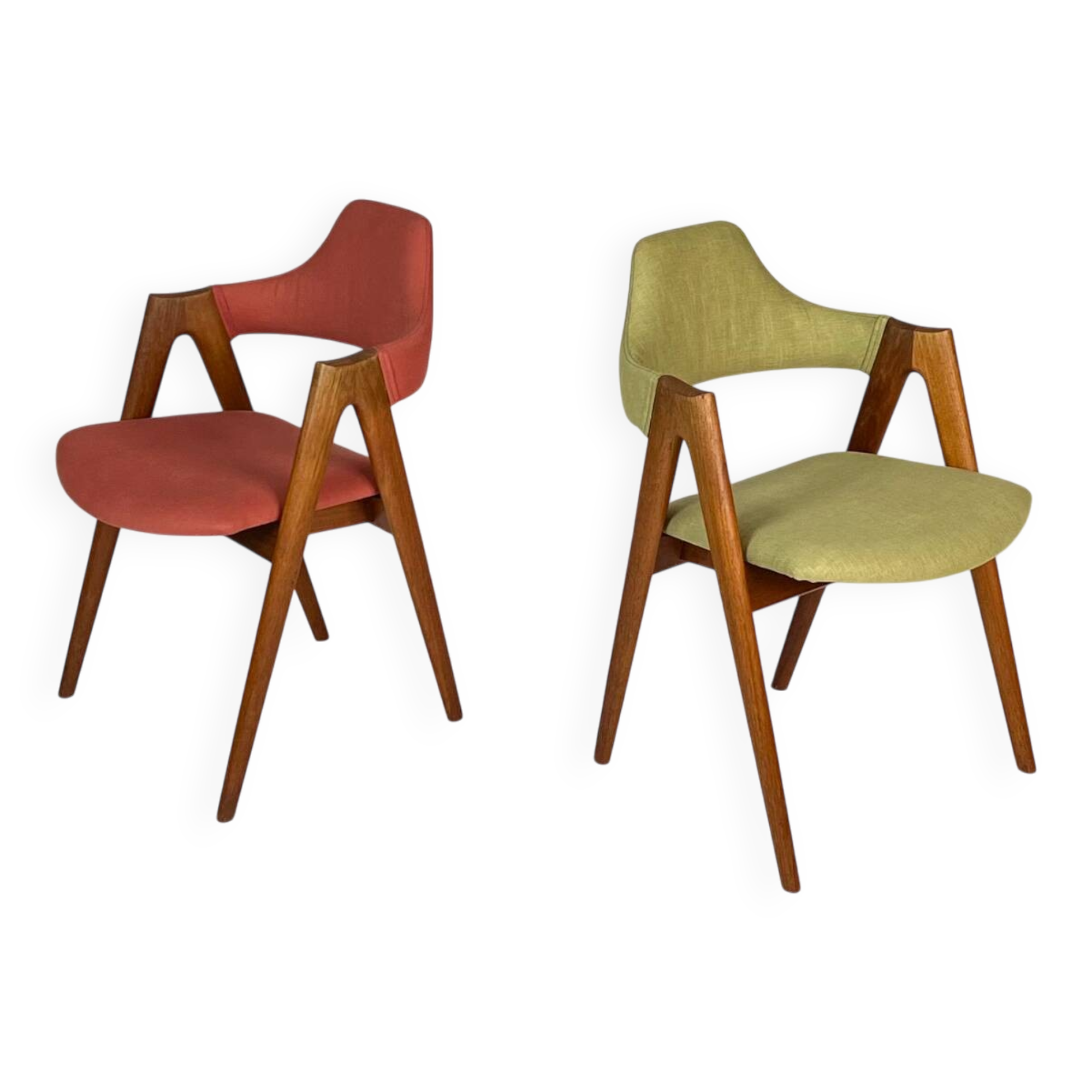 Set of two Vintage Danish Teak Compass chairs by Kai Kristiansen