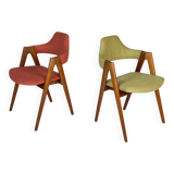 Set of two Vintage Danish Teak Compass chairs by Kai Kristiansen