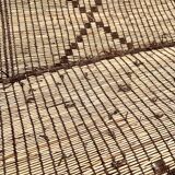 Mauritanian African mat in leather and reeds