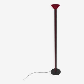 Postmoderne memphis milano style rouge noir lampadaire uplighter sottsass