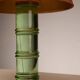 Lampe de table en verre avec abat-jour orange