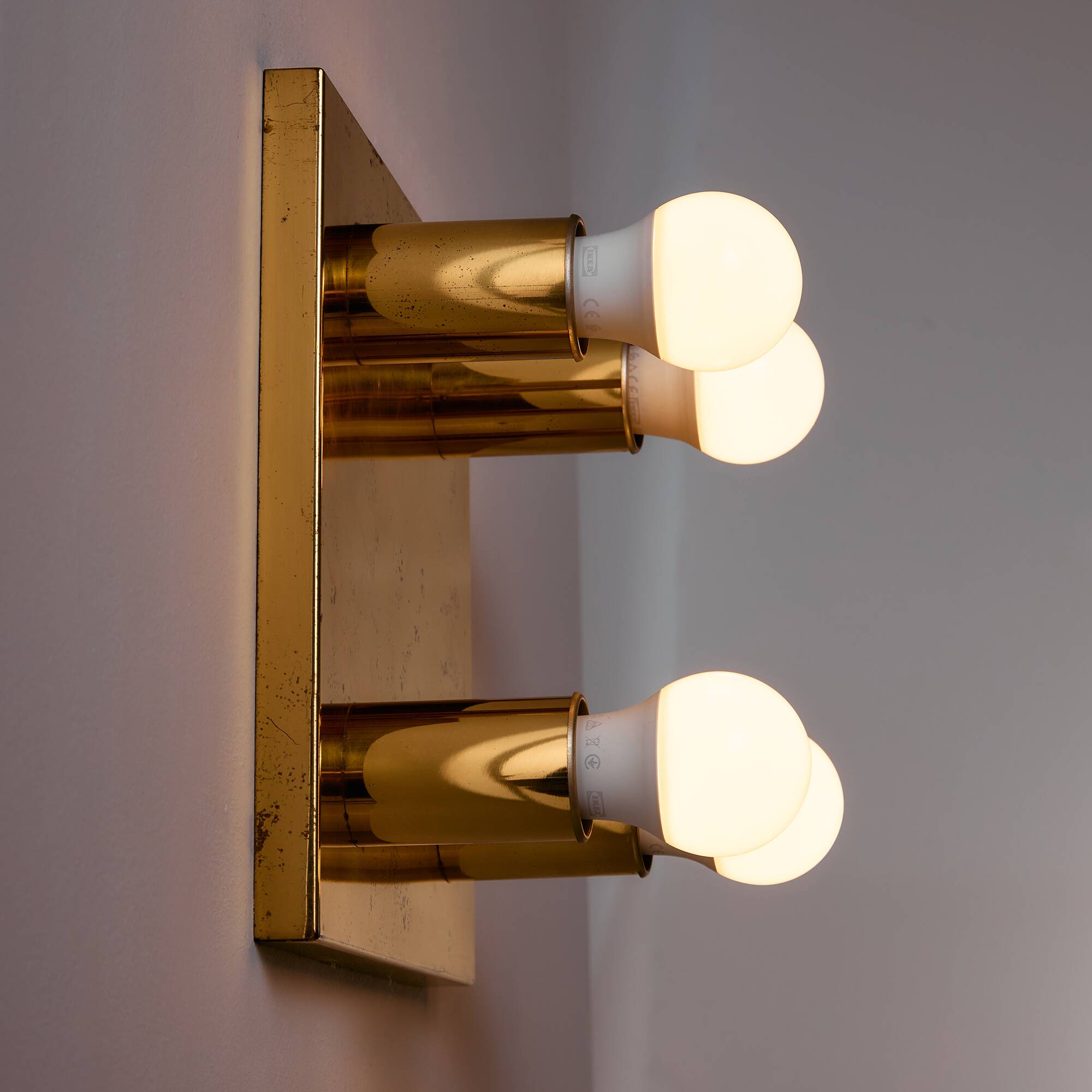 Brass wall lamp
