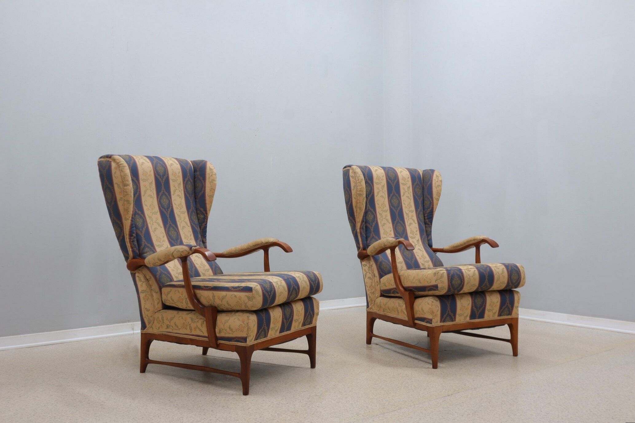 Mid century high back armchairs FRAMAR 1950s