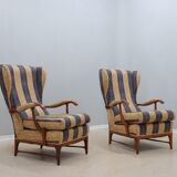 Mid century high back armchairs FRAMAR 1950s