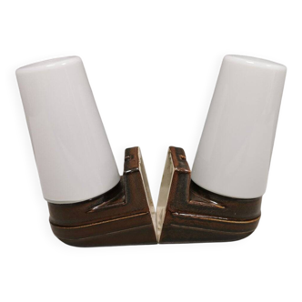 Ceramic bathroom lamp designed by Sigvard Bernadotte for IFÖ Sweden.