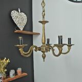 Lustre en laiton plein 5 branches