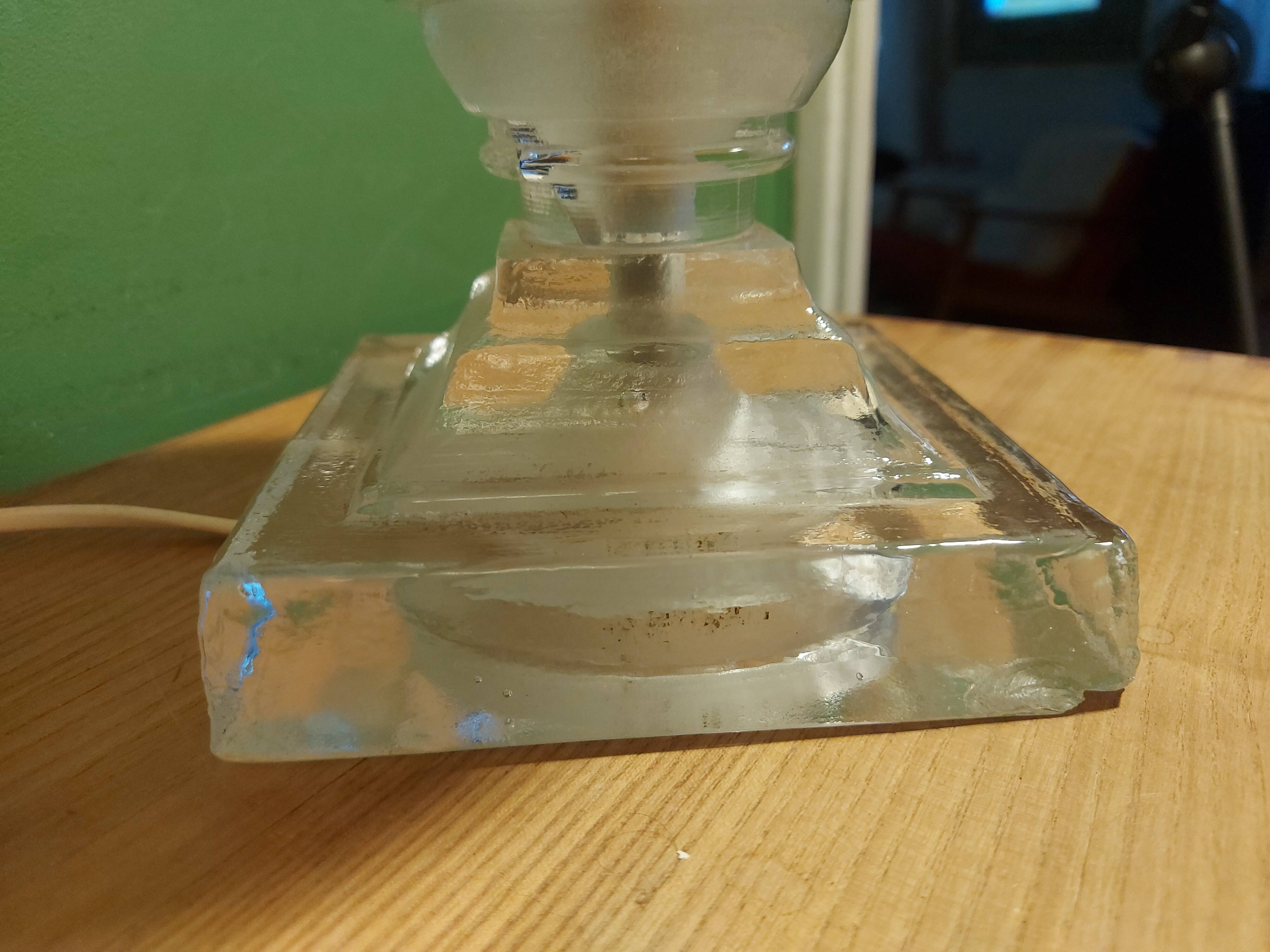 Lamp bases in blown glass, molded, Medici, baluster