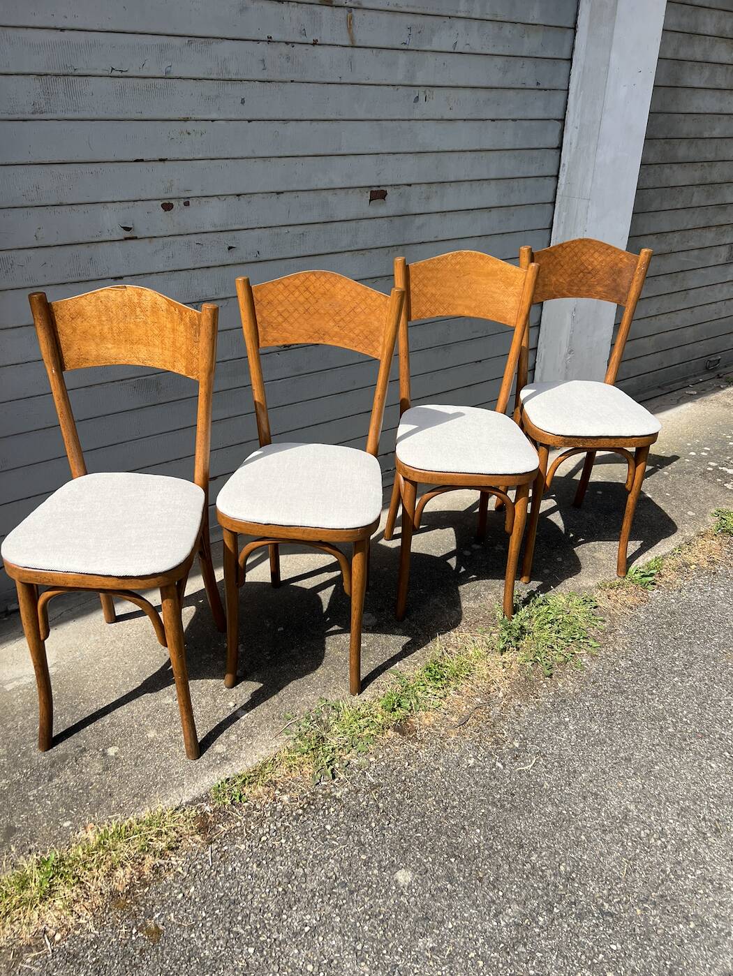 4 chaises bistrot vintage restaurées