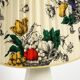Large elegant 1960s KPM table lamp in porcelain and pleated silk lampshade