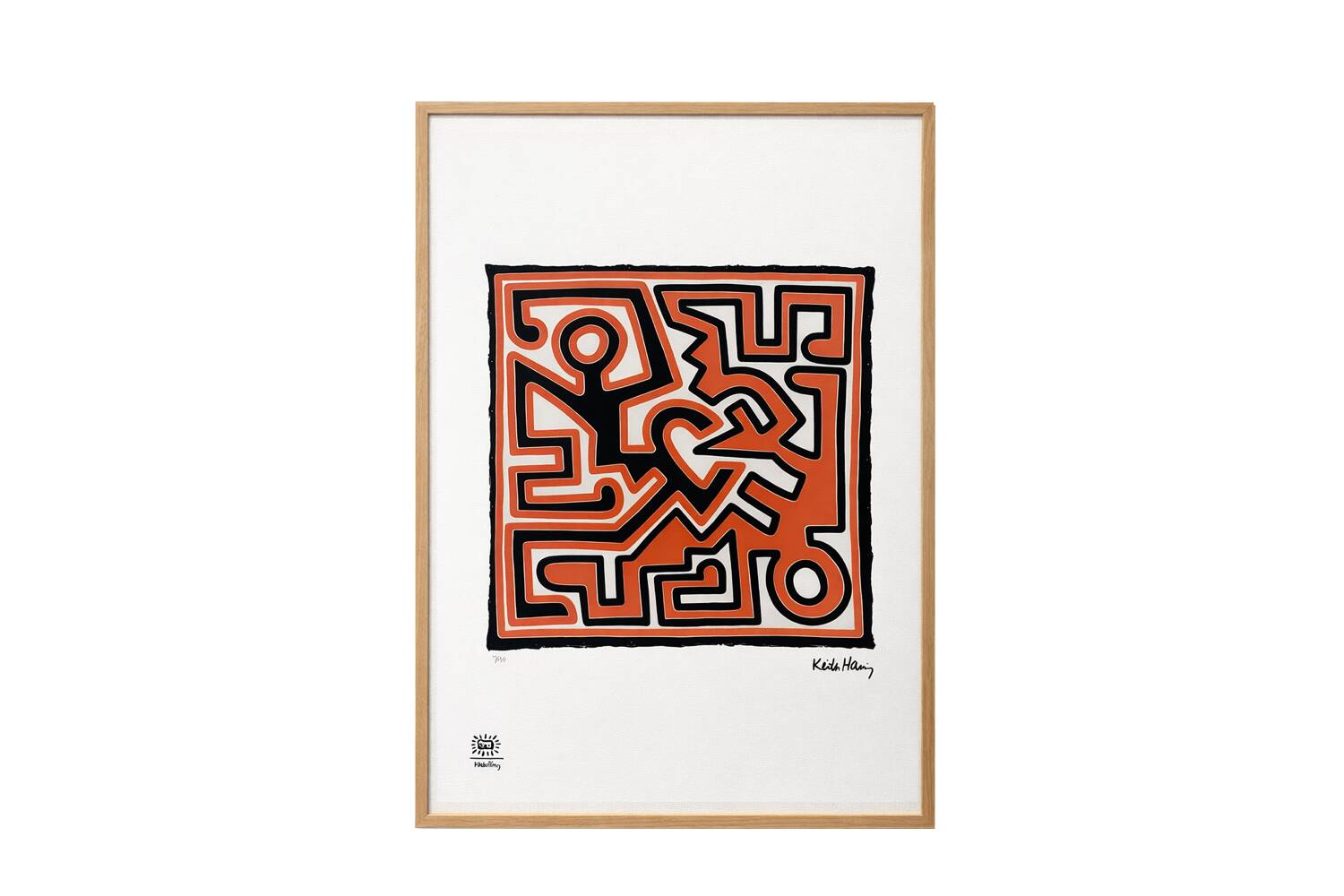 Keith Haring. Numbered colour silkscreen. 1990s.