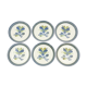 6 vintage plates Gien decorations Nairobi blue