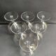 6 large glasses in light blown crystal