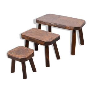 tables gigognes brutalistes