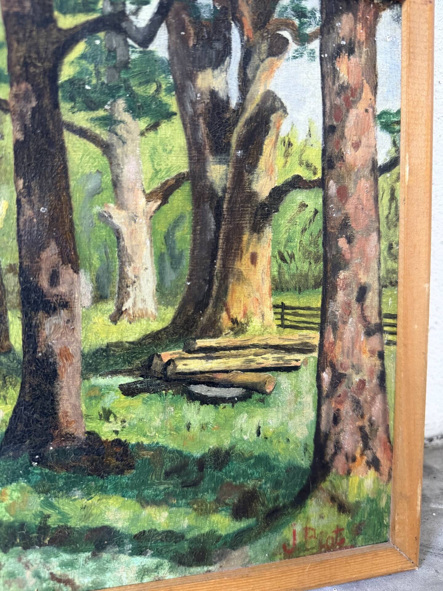 Small oil painting J. Biot