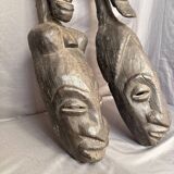 Ancient Pair Mask Helmet Dogon Bambara Mali Ceremony Ritual