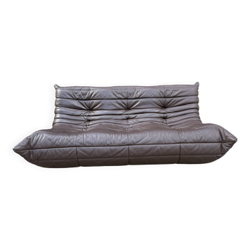 100% authentieke Ligne Roset Togo 3zit in chocoladebruin origineel leder