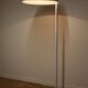 Vintage floor lamp in white lacquered metal, 1970
