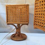 Vintage rattan lamps 70
