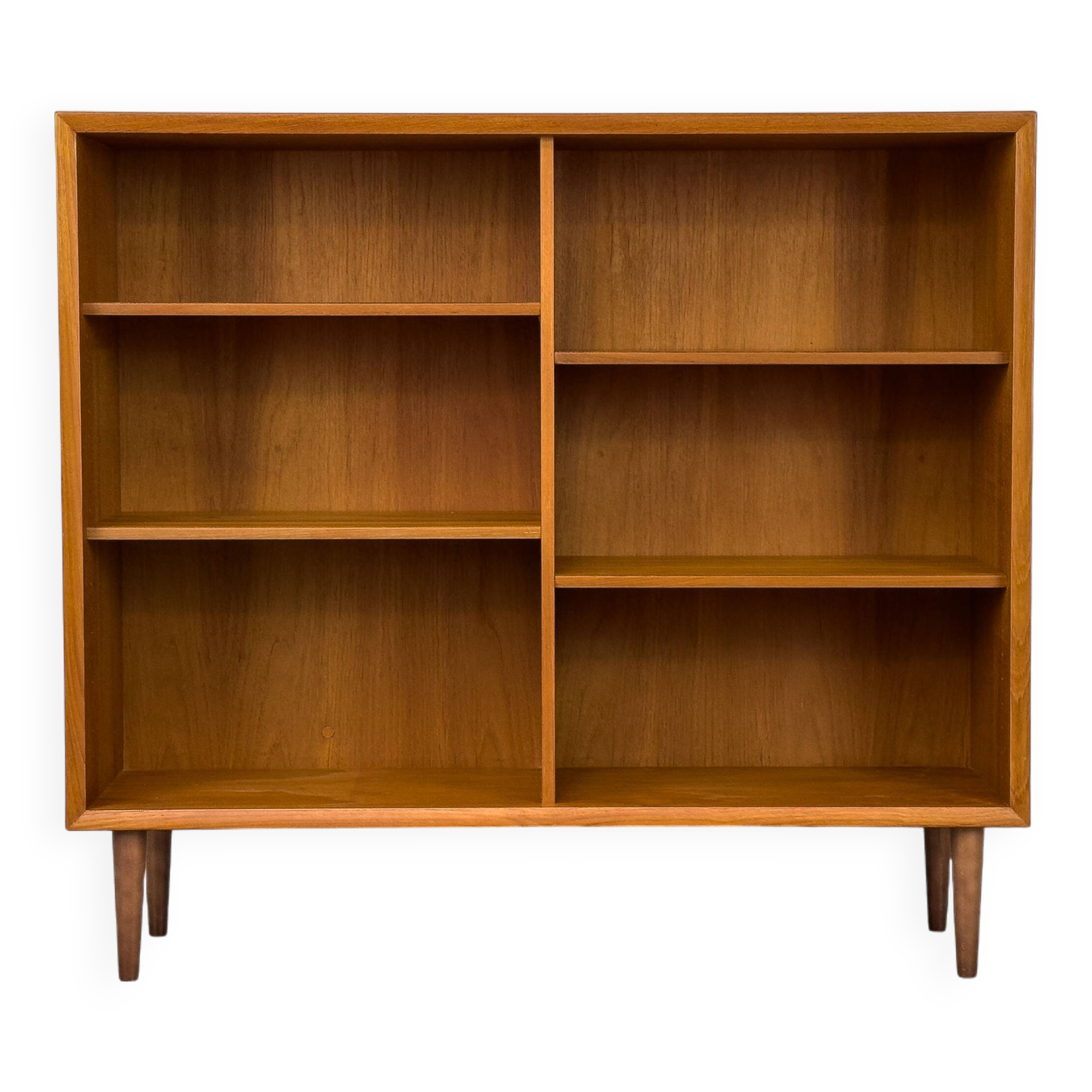 Bibliothèque danoise en teck par HW Klein pour Bramin, années 1960