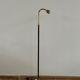 Danish Mid-Century Leather and Brass Adjustable Floor Lamp
