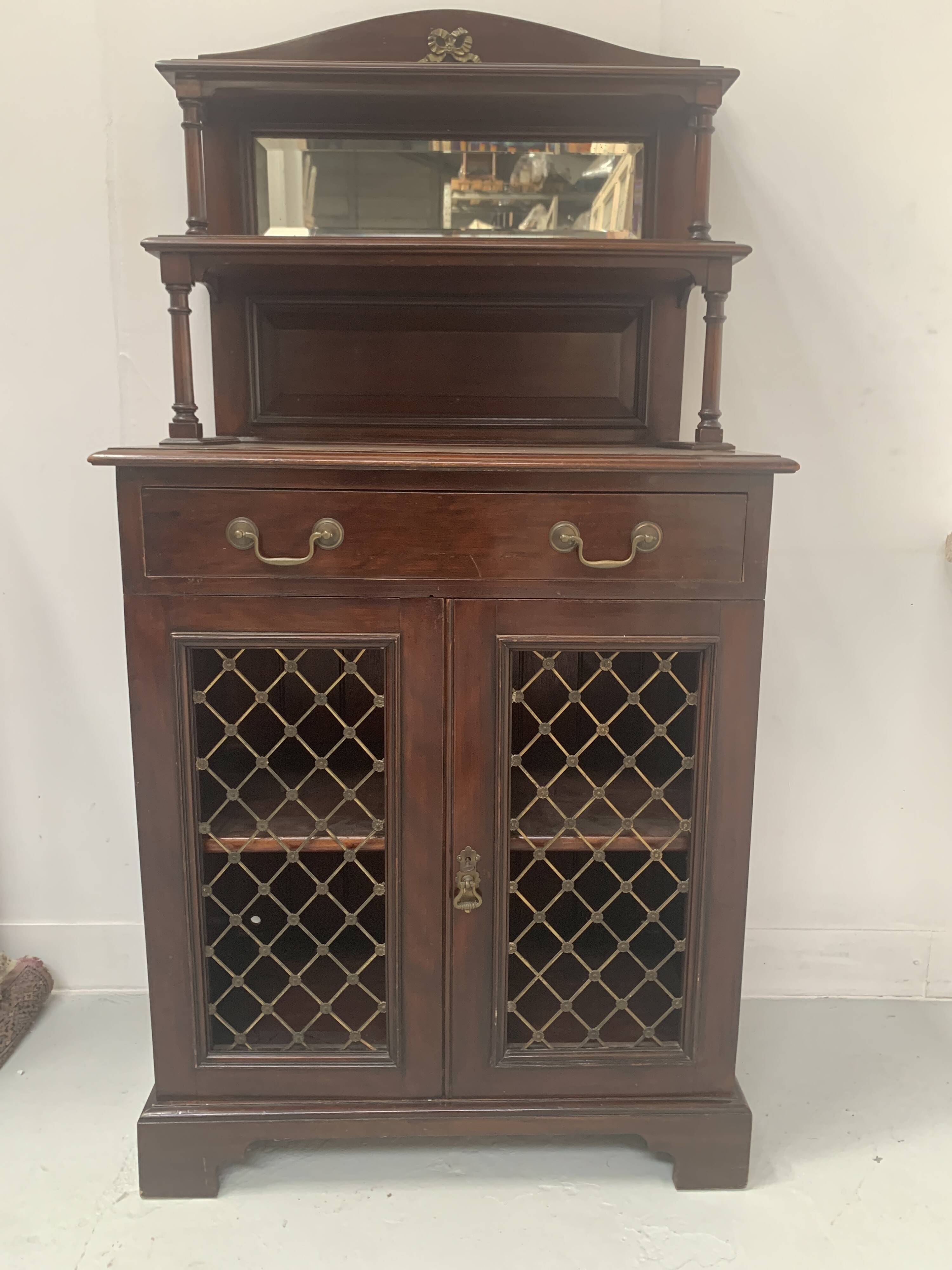 19th century Empire style mahogany serving trolley