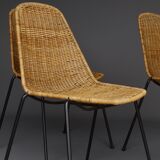 Mid-Century Wicker Chairs by Gian Franco Legler, 1950s. Set of 4