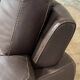 Fauteuil moderne en cuir marron