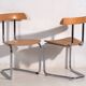 Vintage industrial style chairs (c.1960). Set of 4 pieces