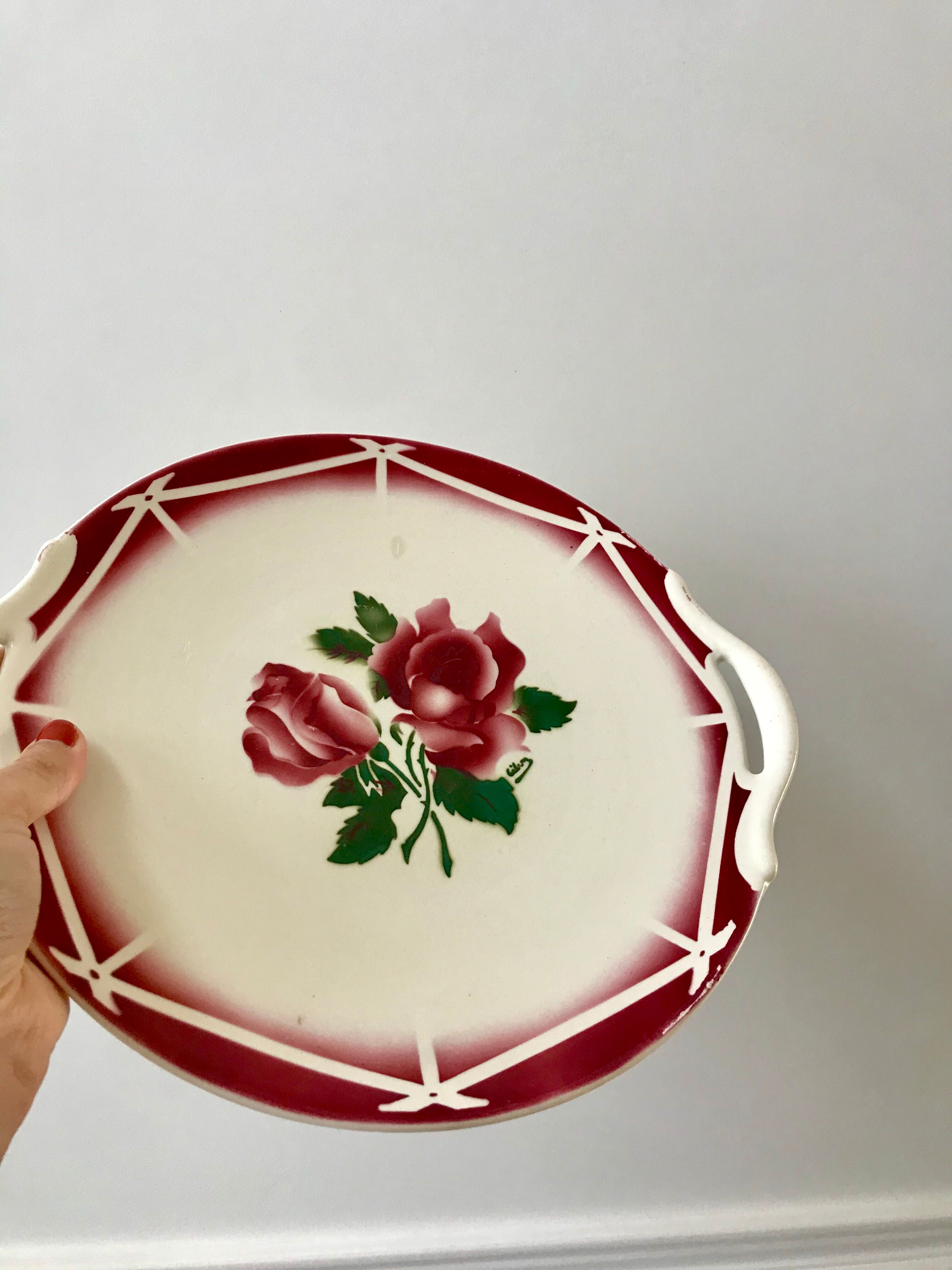 cake dish Digoin Sarreguemines model Cibon years 30-40