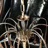 Lustre design year 70 drops of water Murano chrome