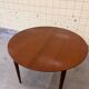 Table à manger ronde extensible en teck vintage