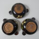 Set of 3 alsatian bowls in glazed terracotta