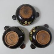 Set of 3 alsatian bowls in glazed terracotta