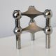 Pair of tripod candle holders design 60s NAGEL STOFF metal