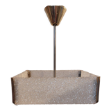 Square perspex ceiling lamp and gilded brass 1960.