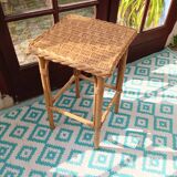 Rattan side table