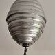 Suspension drop globe opaline white and metal structure