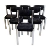 Suite de 6 chaises italiennes 1970