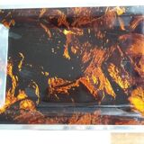 Vintage lucite tray imitating tortoiseshell