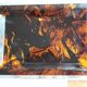 Plateau vintage en lucite imitant l'écaille