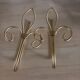 Lot 2 patères pour embrases à rideaux fleur de lys doré