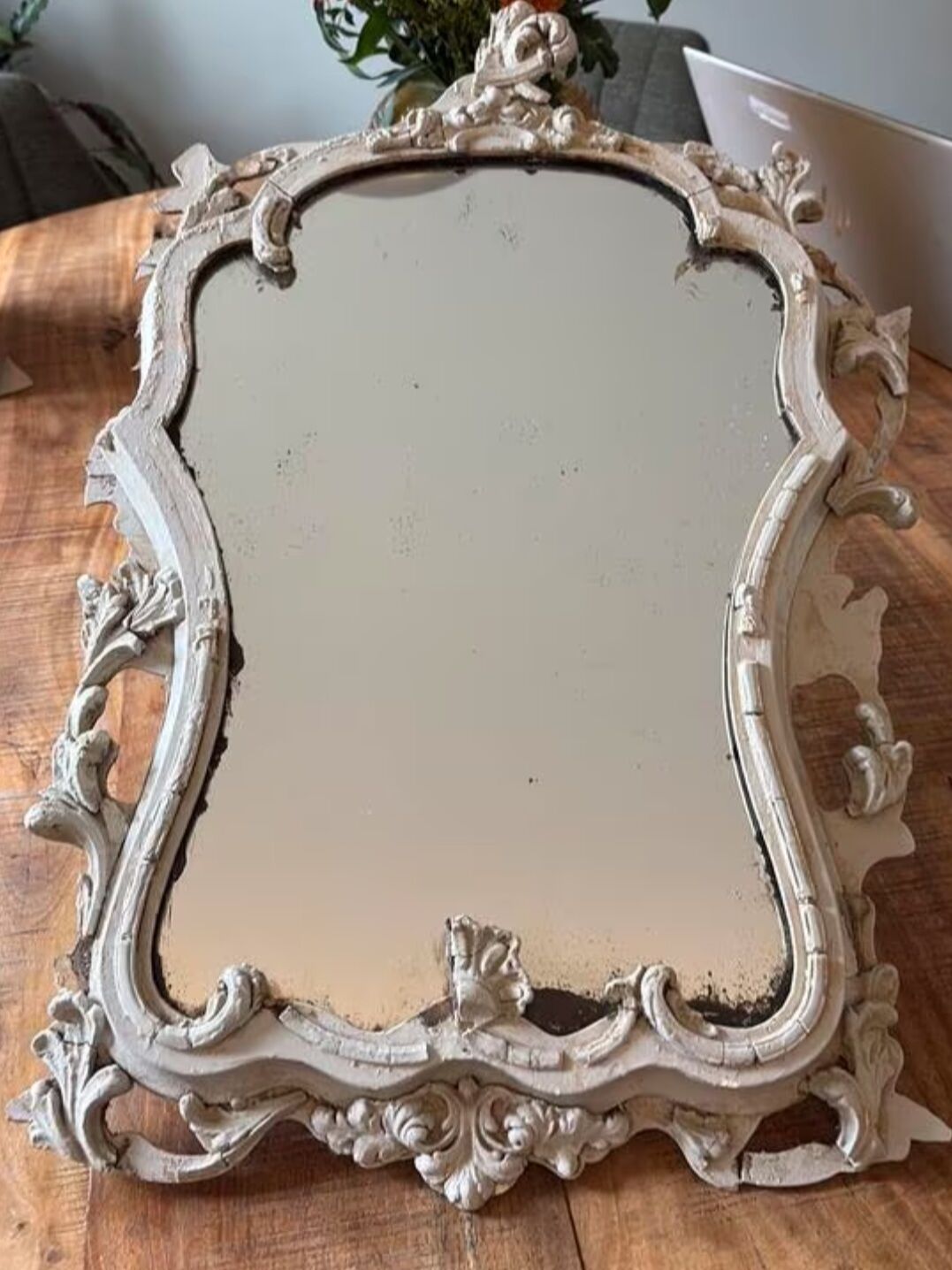 Antique 19th Century Dutch Trumeau Mirror – Rococo Style