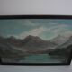 Hand painted painting, oil on fiberboard, signed, Czechoslovakia, 1960's.
