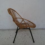 Chair shell rattan child 60s